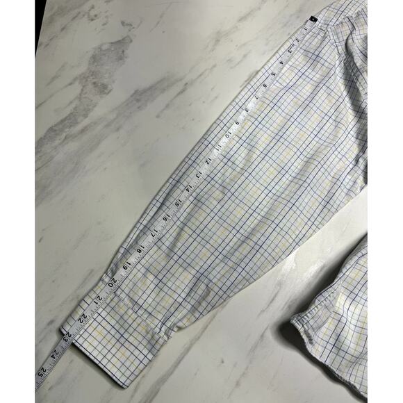 Tommy Hilfiger White with colored lines Mens Button Down Shirt Size16-16.5 32-33 - Picture 9 of 10